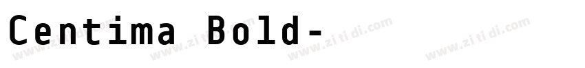 Centima Bold字体转换